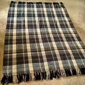 Ralph Lauren Brown Throw Woven w/ Fringe Polyester